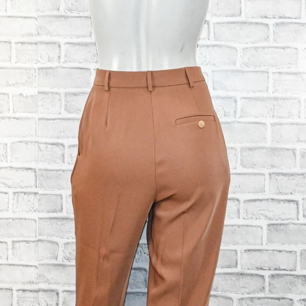 Frankie Shop Women's Isla Tailored Trouser Pants in brown size XS